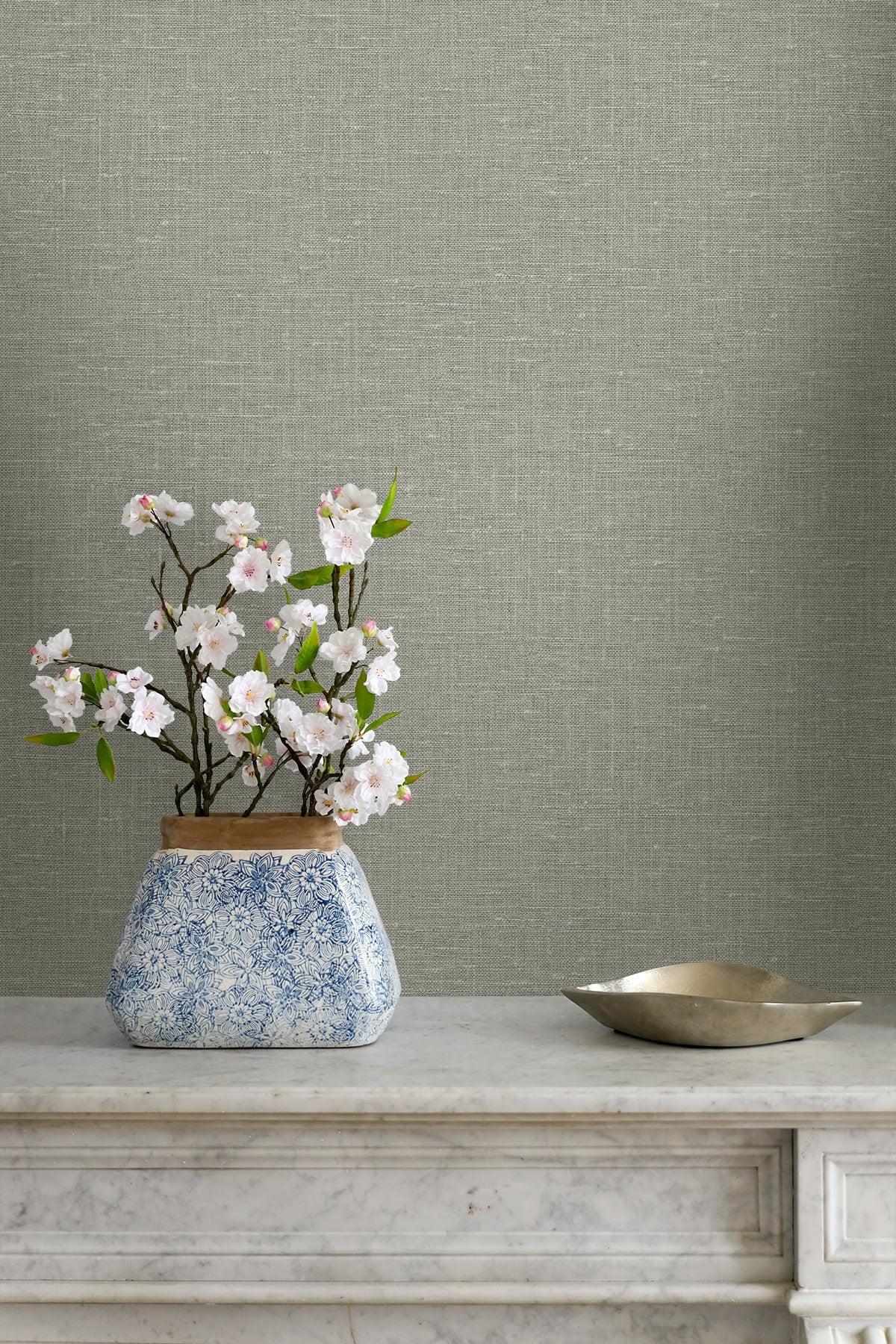 Seabrook Designs Nomi Ash Gray Wallpaper GT30027