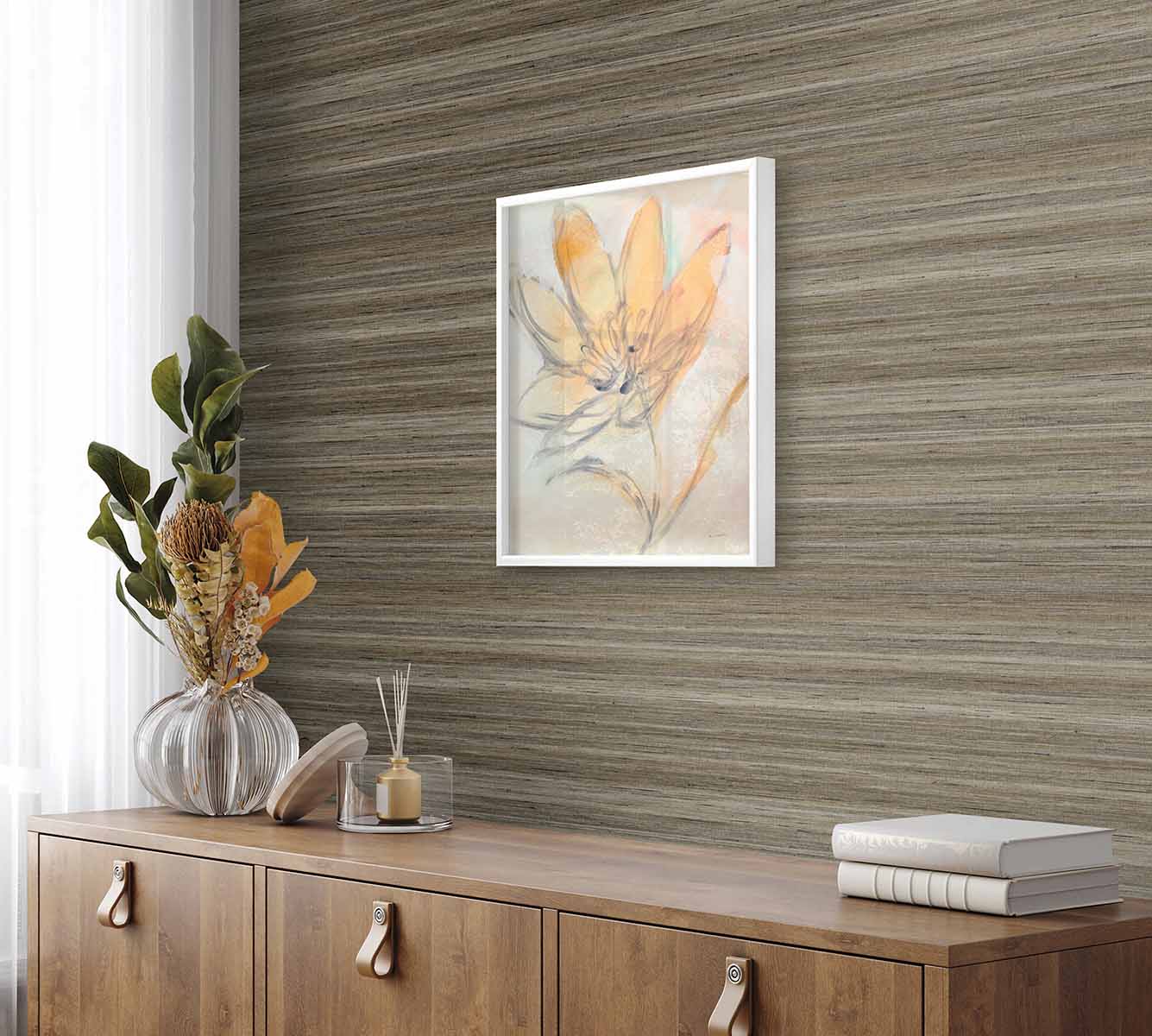 Seabrook Designs Meiya Peppercorn Wallpaper GT30409