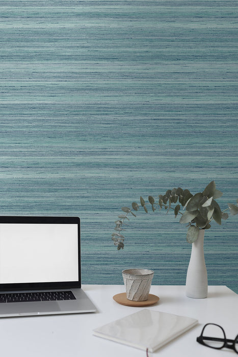 Seabrook Designs Meiya Turquoise Wallpaper Sample GT30412