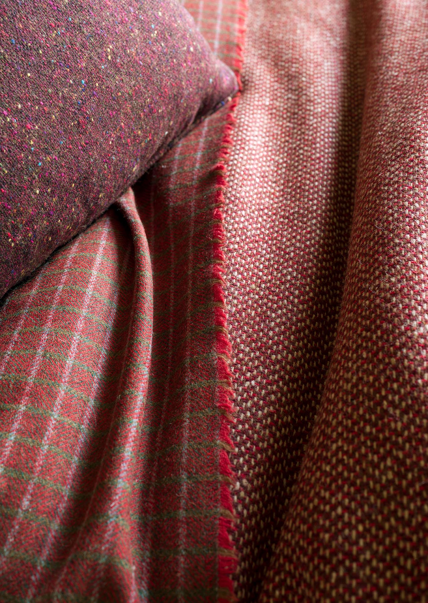 Pierre Frey Greta Burgundy Fabric F3644007