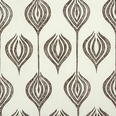 Lee Jofa Modern Tulip White/Chocolate Fabric Sample GWF-2622.168.0