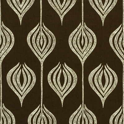 Lee Jofa Modern Tulip Chocolate/Cream Fabric Sample GWF-2622.68.0