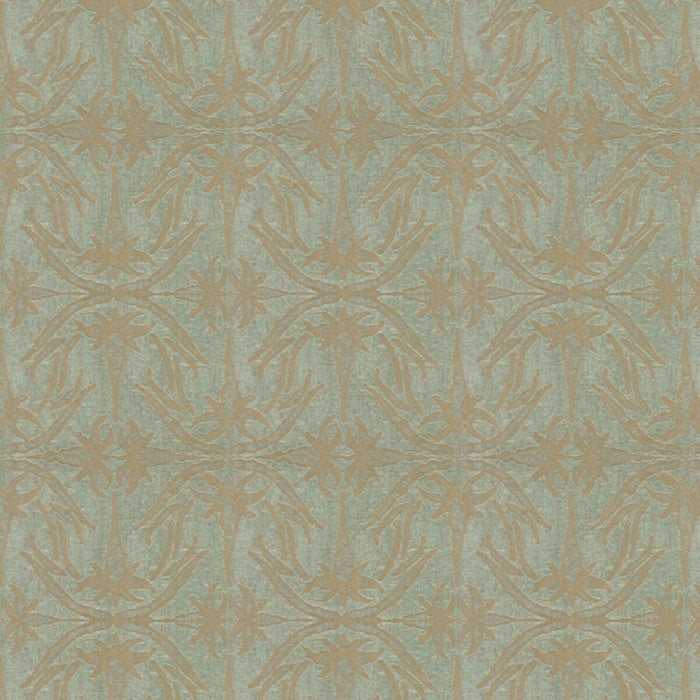 Lee Jofa Modern Lily Branch Aqua Fabric Sample GWF-2926.13.0