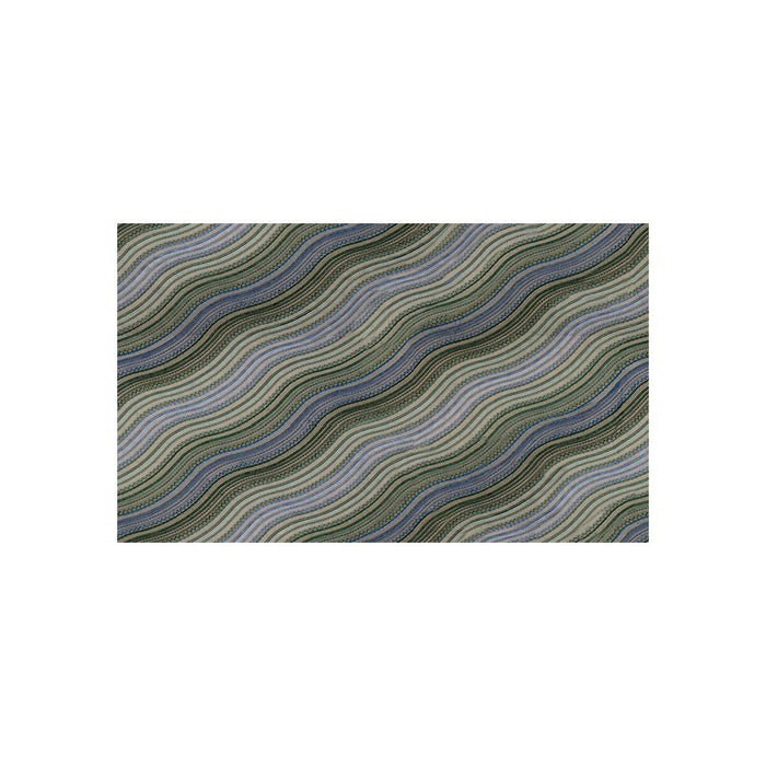 Lee Jofa Modern Water Stripe Emb Juniper/Lake Fabric Sample GWF-3100.313.0