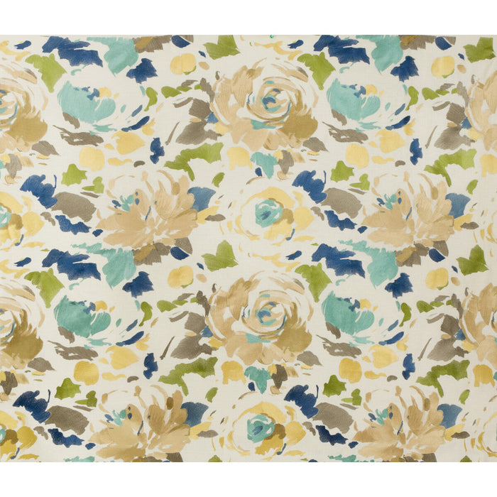 Lee Jofa Modern Kalos Emb Teal/Brass Fabric Sample GWF-3301.534.0