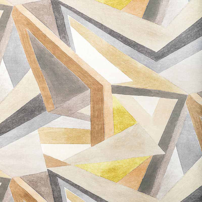 Lee Jofa Modern Roulade Print Citron/Stone Fabric Sample GWF-3772.640.0