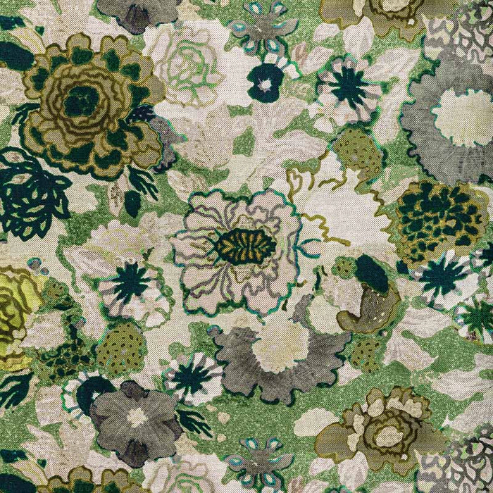 Lee Jofa Modern Arioso Print Stone/Jade Fabric Sample GWF-3774.311.0