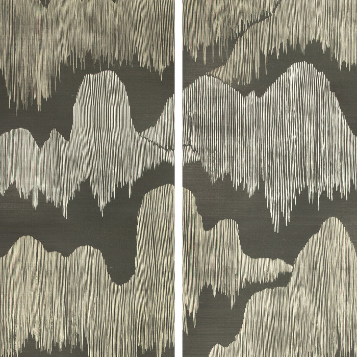 Lee Jofa Modern Cascadia Paper Noir Wallpaper Sample GWP-3715.811.0