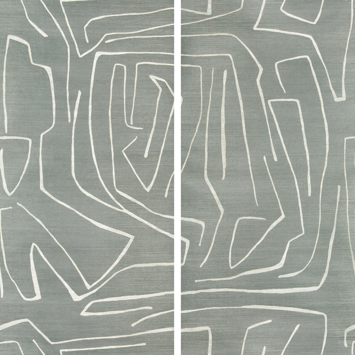 Lee Jofa Modern Graffito II Denim Wallpaper Sample GWP-3720.151.0