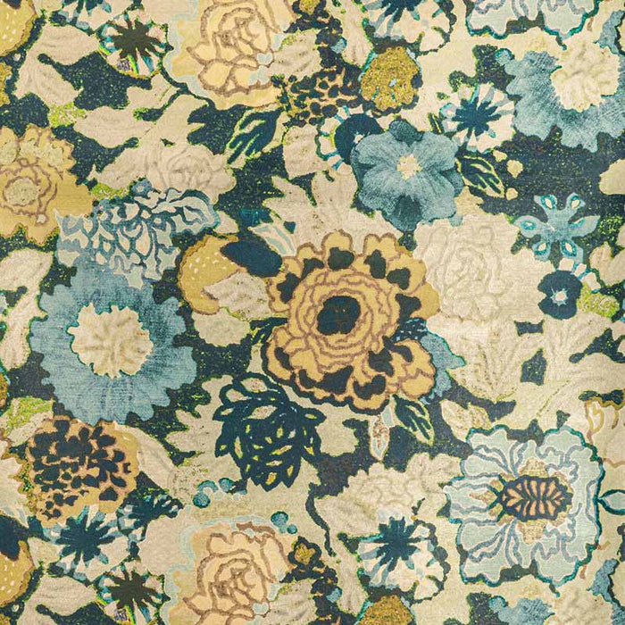 Lee Jofa Modern Arioso Paper Marine/Citron Wallpaper Sample GWP-3729.450.0