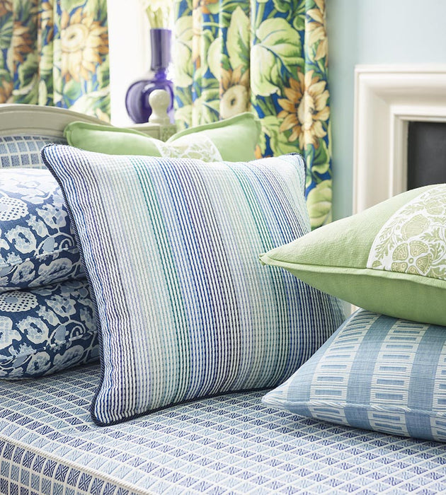 Grey Watkins Lark Stripe Bluebell Fabric GW 000327245