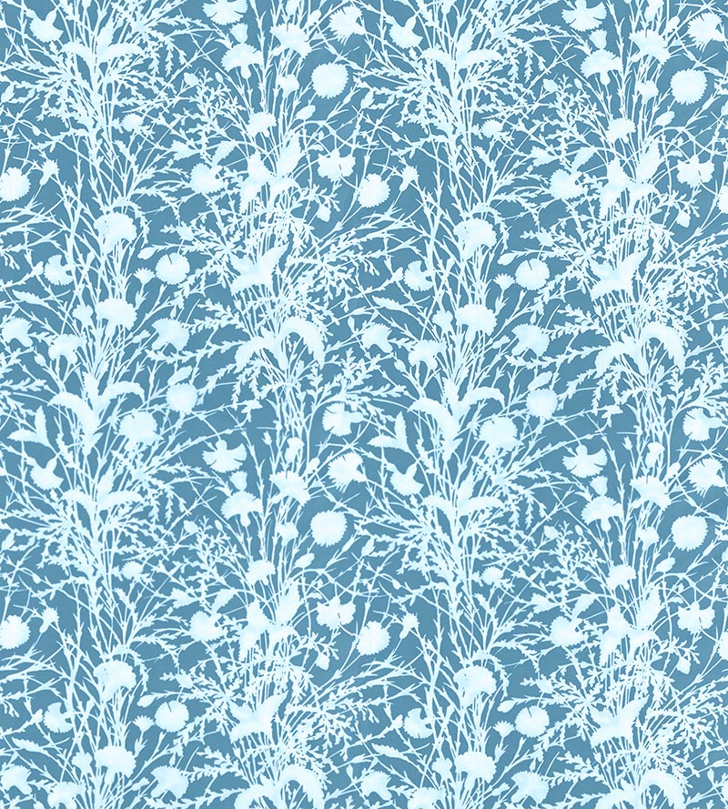 Grey Watkins Wildflower Blueprint Fabric GW 000516623