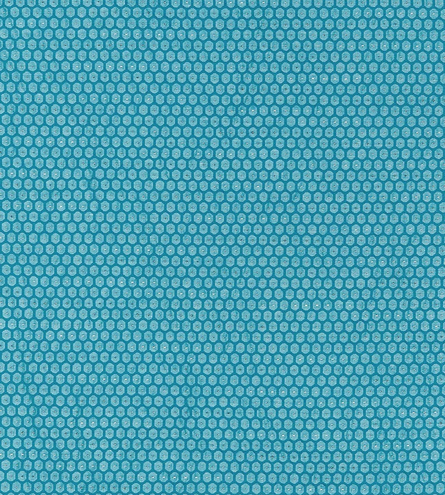 Grey Watkins Honeycomb Weave Turquoise Fabric GW 000527209