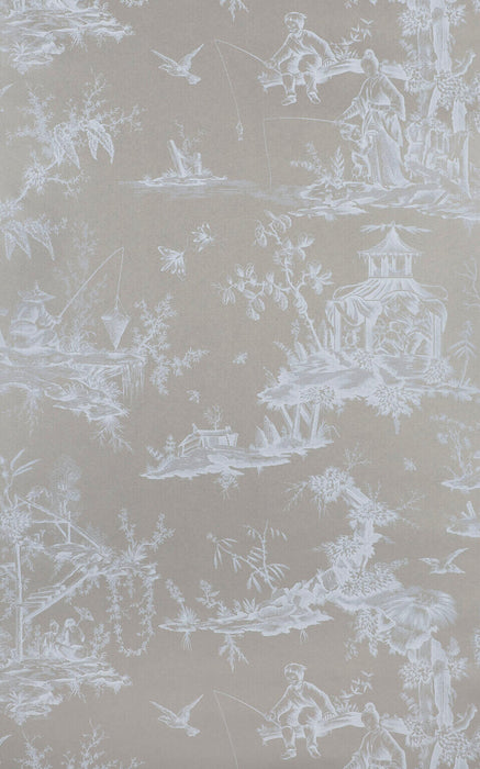 Boussac Kanawa Icy White Wallpaper Sample W4515A08