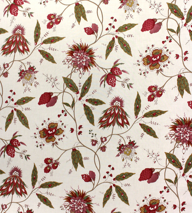 Tassinari & Chatel Fraises Sauvages Multi On Cream Fabric Sample H0 00011619