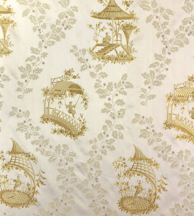 Tassinari & Chatel Pillement Creme Fabric Sample H0 00011649