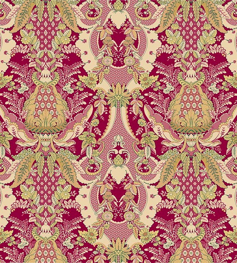 Scalamandre Maintenon Flamboyant Fabric H0 00011702