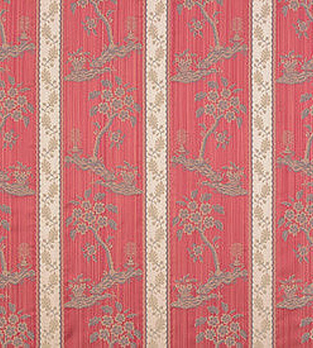 Lelievre Lampas Sanary Rouge Fabric Sample H0 00014029