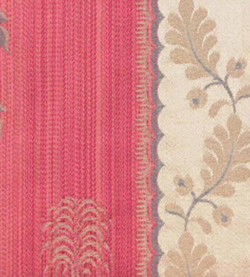 Lelievre Lampas Sanary Rouge Fabric H0 00014029