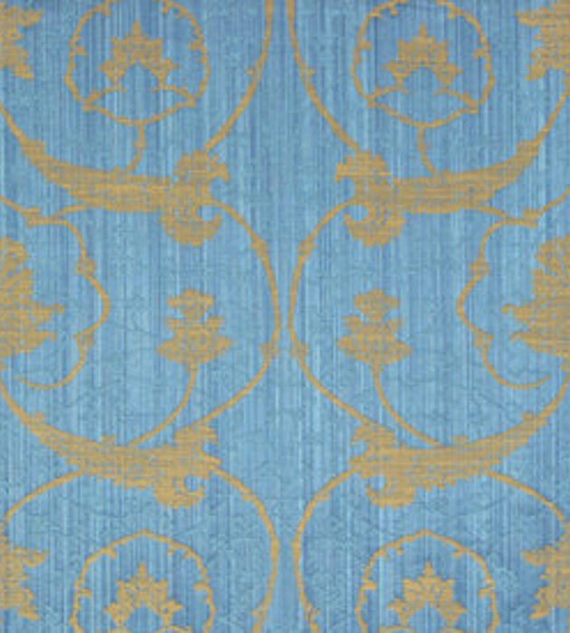 Lelievre Brocatelle Florentine Bleu Fabric H0 00014070