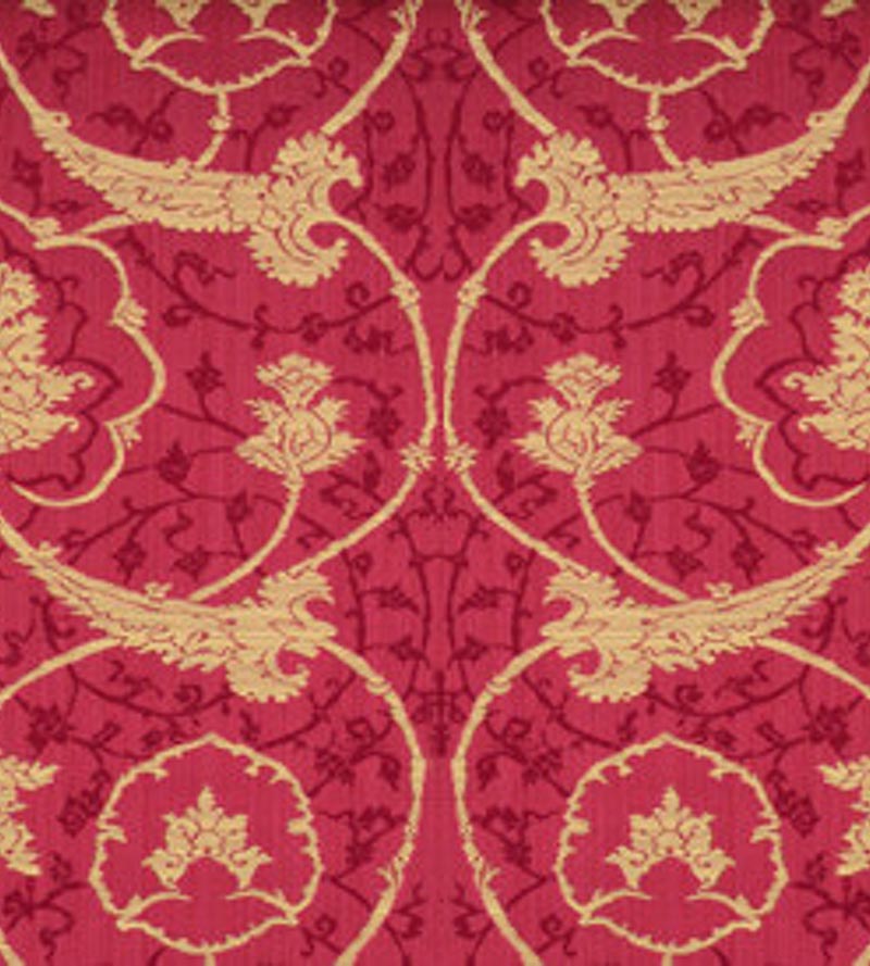 Lelievre Brocatelle Florentine Garance Fabric Sample H0 00024070