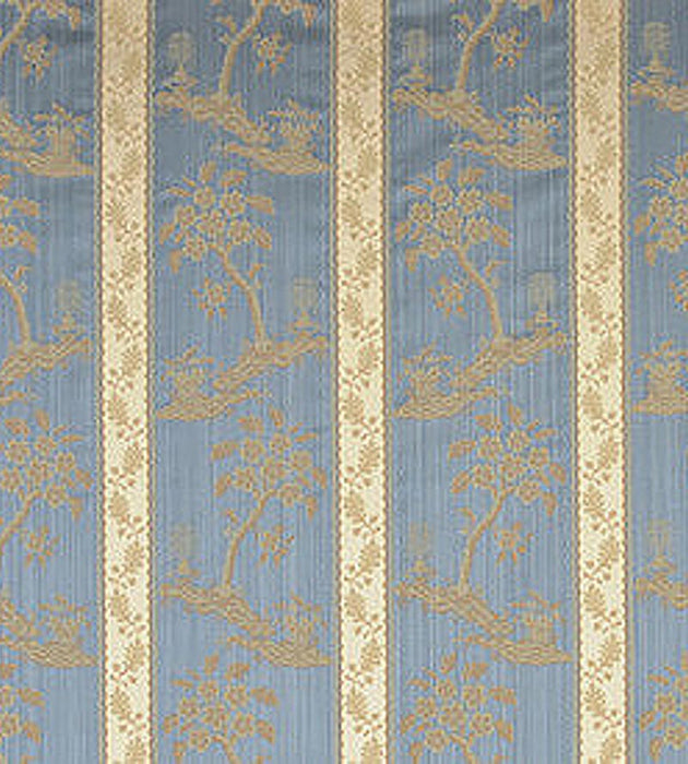 Lelievre Lampas Sanary Bleu Fabric Sample H0 00034029