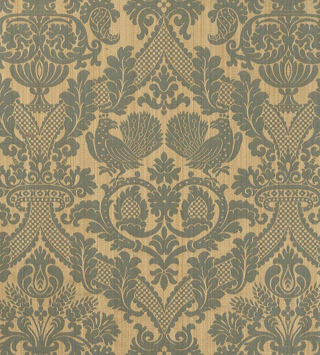 Lelievre Damas Tanlay Beige/Bleu Fabric Sample H0 00054127