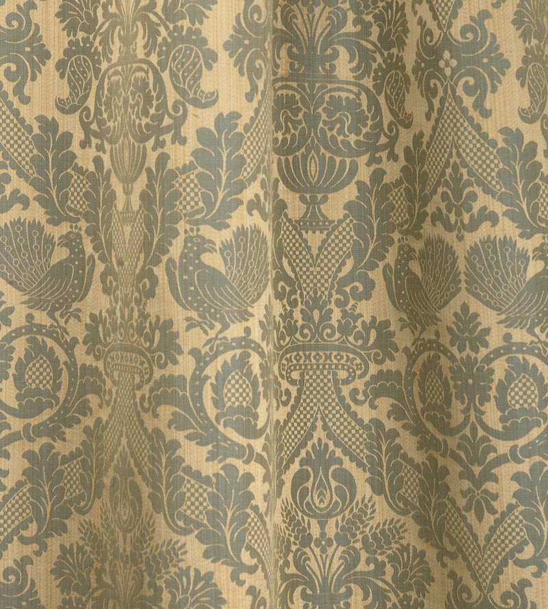 Lelievre Damas Tanlay Beige/Bleu Fabric Sample H0 00054127