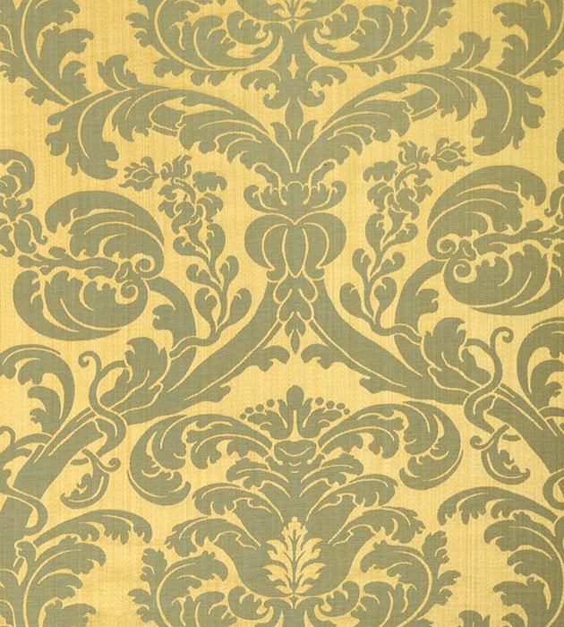 Lelievre Tournelle Damask Or/Bleu Fabric Sample H0 00054128