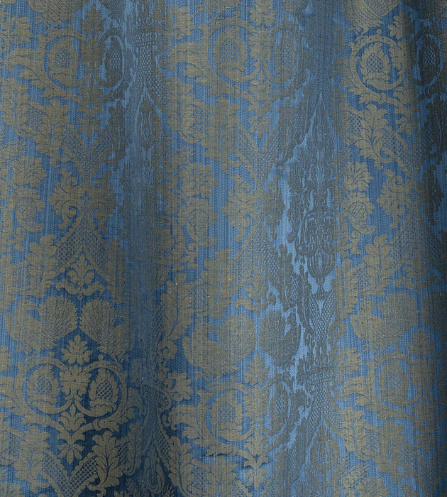 Lelievre Damas Tanlay Bleu Fabric Sample H0 00064127