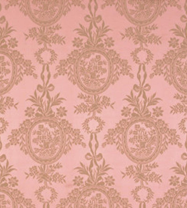 Lelievre Damas Rambouillet Rose Olive Fabric Sample H0 00244048