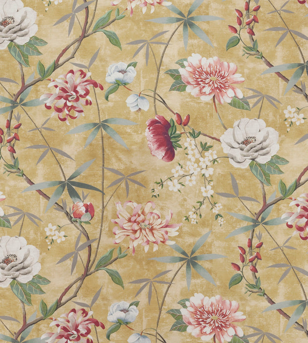 Lelievre Printemps De Chine Or Fabric Sample H0 00010583