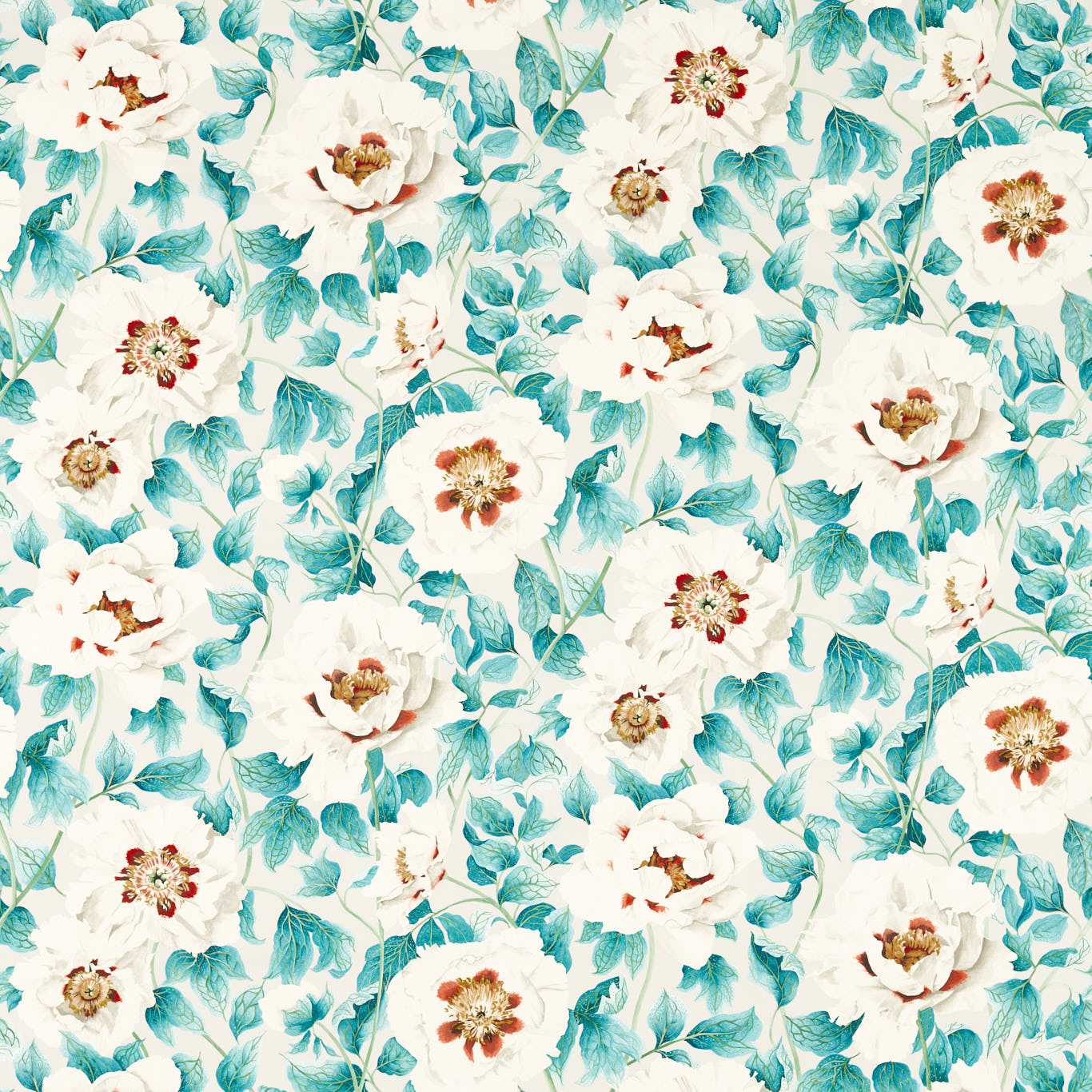 Harlequin Florent Hempseed/ Lagoon/Rosehip Fabric HC4F121156