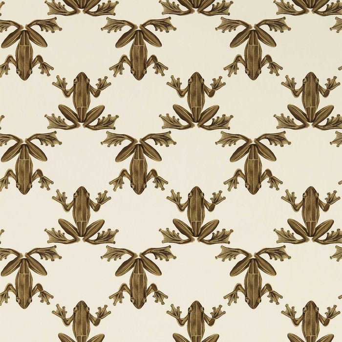 Harlequin Wood Frog Gold/Parchment Wallpaper Sample HC4W113013