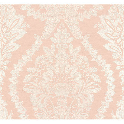 York Heritage Damask Pink Wallpaper HC7592