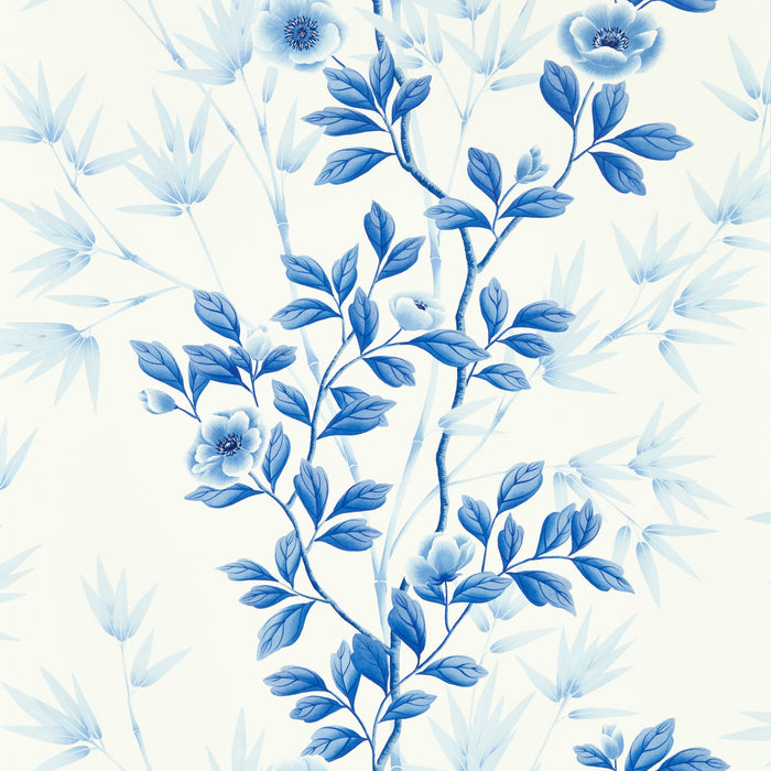 Harlequin Lady Alford Porcelain / China Blue 112898 Wallpaper Sample HDHW112898