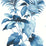 Seabrook Designs Leaf Stripe Olympic Blue Wallpaper Sample HG10002