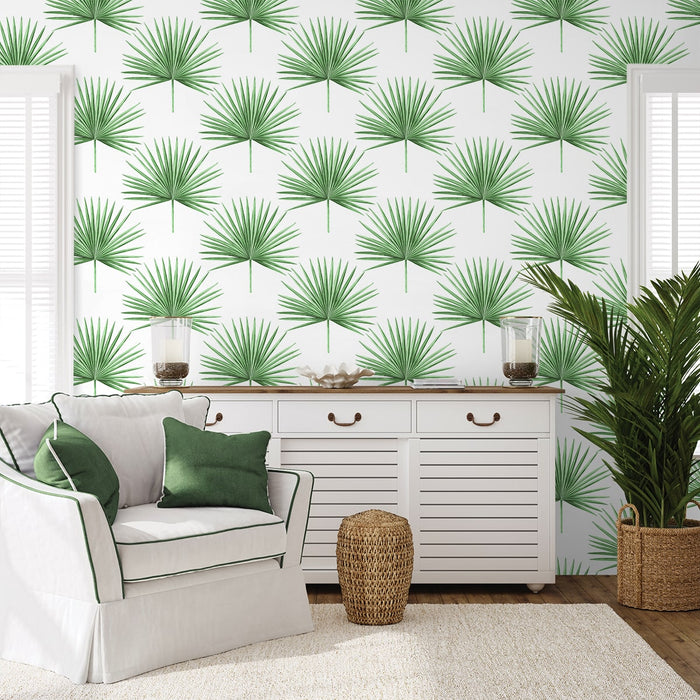 Seabrook Designs Pacific Palm Greenery Wallpaper HG10414