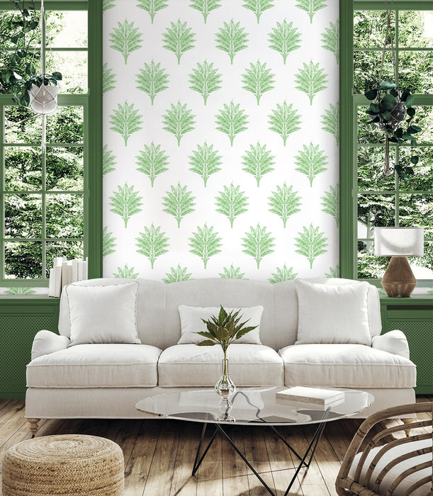 Seabrook Designs Sea Breeze Palm Greenery Wallpaper HG10604