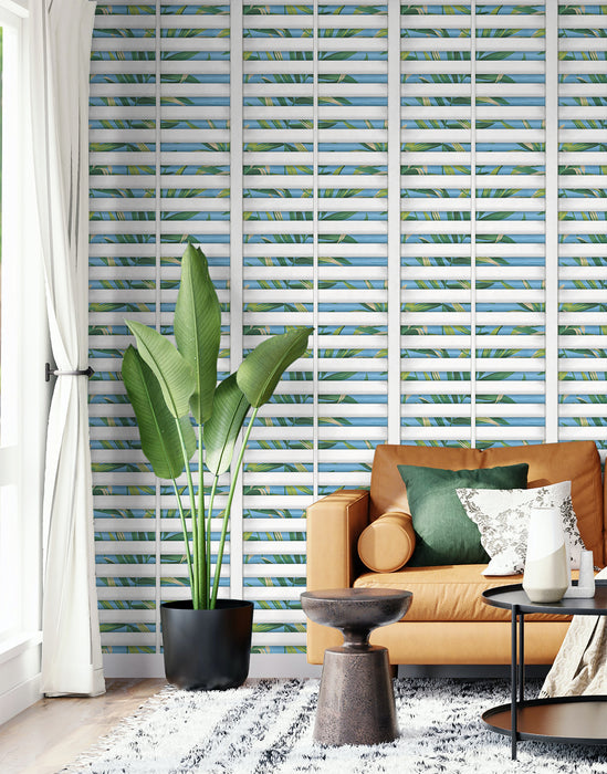 Seabrook Designs Richwood Shutters Ciel Wallpaper HG11000