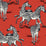 Seabrook Designs Playful Zebras Red Wallpaper HG11101