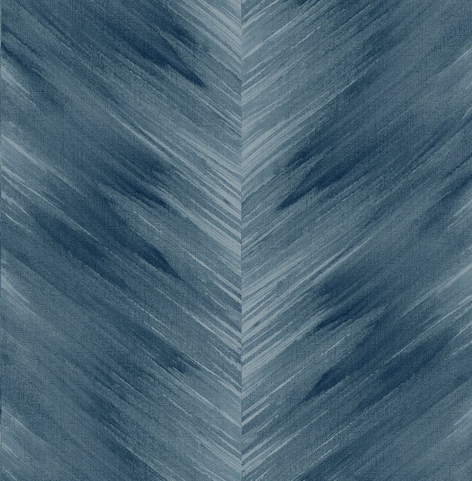 Seabrook Designs Washed Chevron Blue Lake Wallpaper HG11702