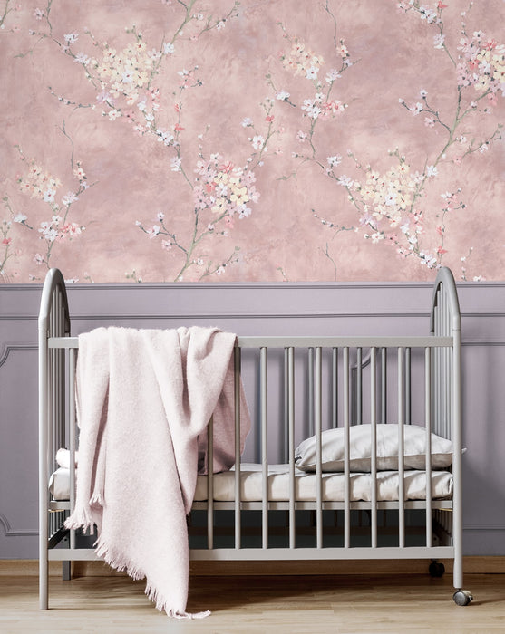 Seabrook Designs Floral Blossom Dusty Rose Wallpaper HG11801