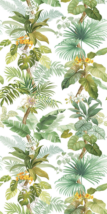 Seabrook Designs Tropical Leaf Trail Mural Greenery Wallpaper HG12304M