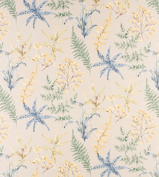 Old World Weavers Wethersfield Fern Khaki Blue Fabric HH 00033803