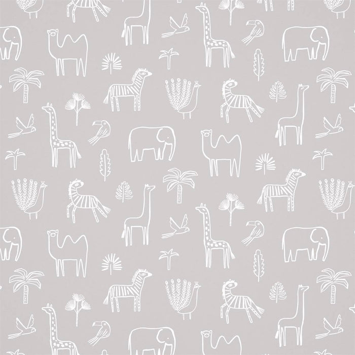 Harlequin Funky Jungle Stone 112629 Wallpaper Sample HLTF112629