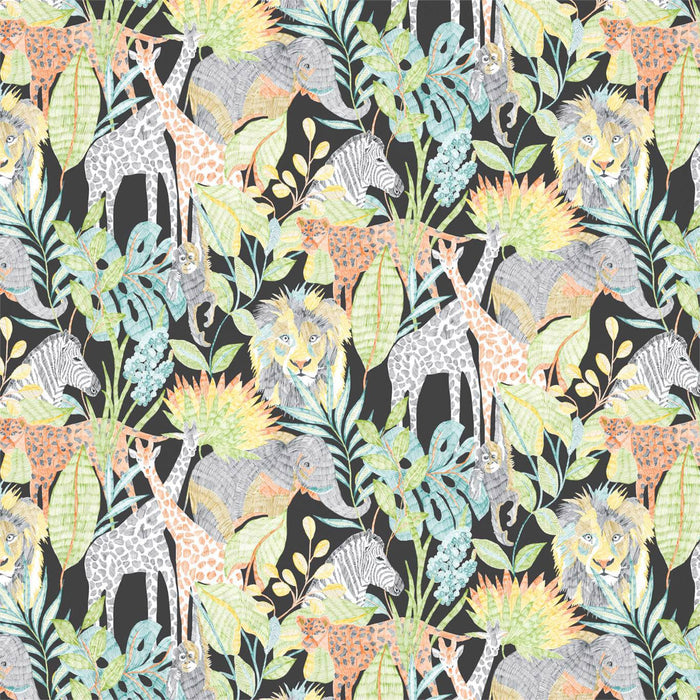 Harlequin Into The Wild Midnight Jungle 112649 Wallpaper Sample HLTF112649