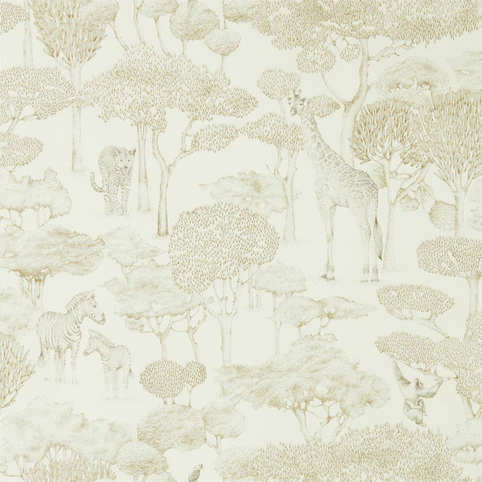 Harlequin Shamwari Chalk/Gold 112244 Wallpaper Sample HMIW112244