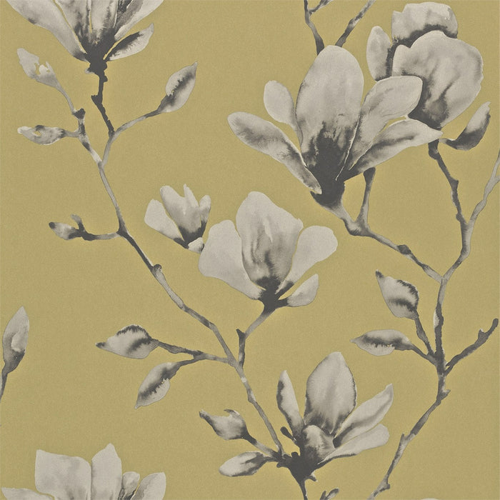 Harlequin Lotus Mustard 110879 Wallpaper Sample HMOW110879