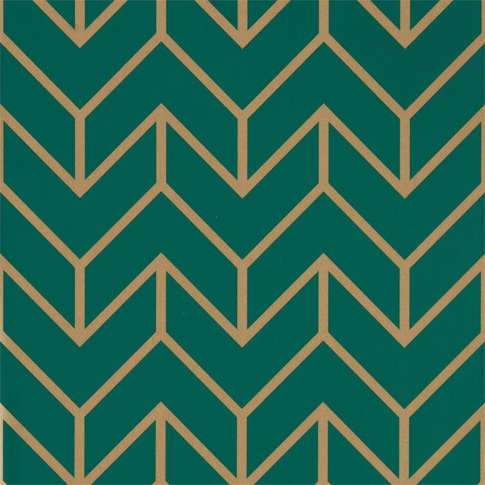 Harlequin Tessellation Teal/Gold 111984 Wallpaper Sample HMWF111984